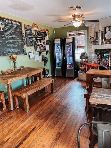 Picture of Natural Living Cafe seating and tables made of pallet wood